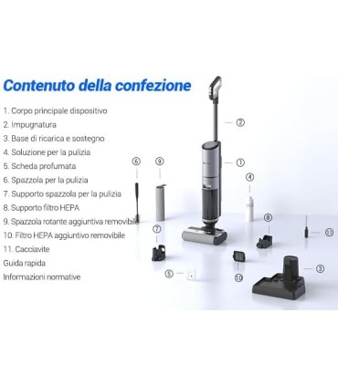 EZVIZ RH2 Aspirapolvere lavapavimenti 3 in 1